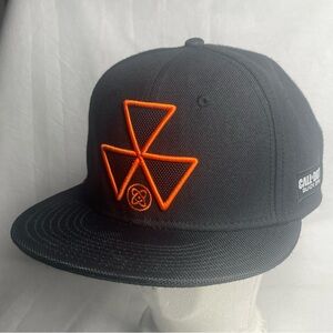Call of Duty Black Ops II Fitted Baseball Cap Size S/M Wool Blend Black Nuke Hat